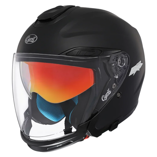 CYRIL R18 Open Face Motorcycle Helmet 3/4 Dual Visor Moto Helmet for Adult Men Women Dot Approved